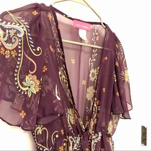 Pookie and Sebastian Sheer paisley top in Medium